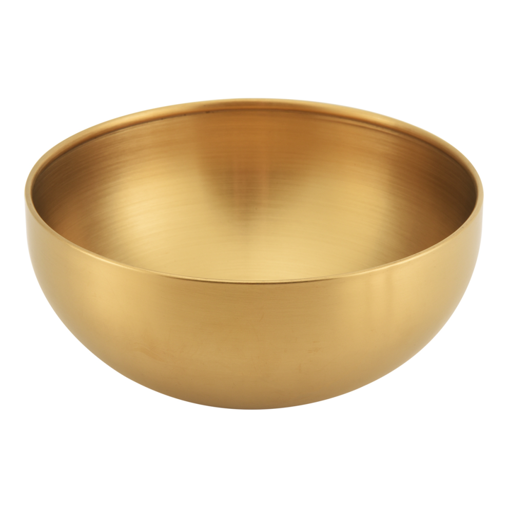 Large Capacity Stainless Steel Salad Bowls Korean Soup Rice Noodle Ramen Bowl Kitchen Food Container,Gold,15X7CM