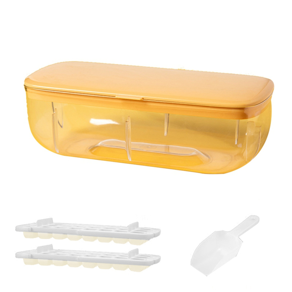 48 Double Silicone Large Capacity Ice Box Storage Artifact of Refrigerator with Cover Yellow