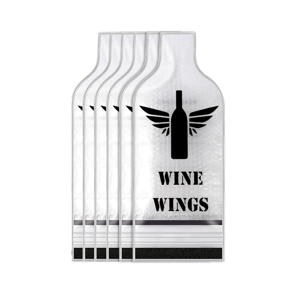 Wine Bags for Travel, 6 Pack Reusable Bottle Travel Protector Bags, Airplane Car Cruise,Double Layer Leak Proof