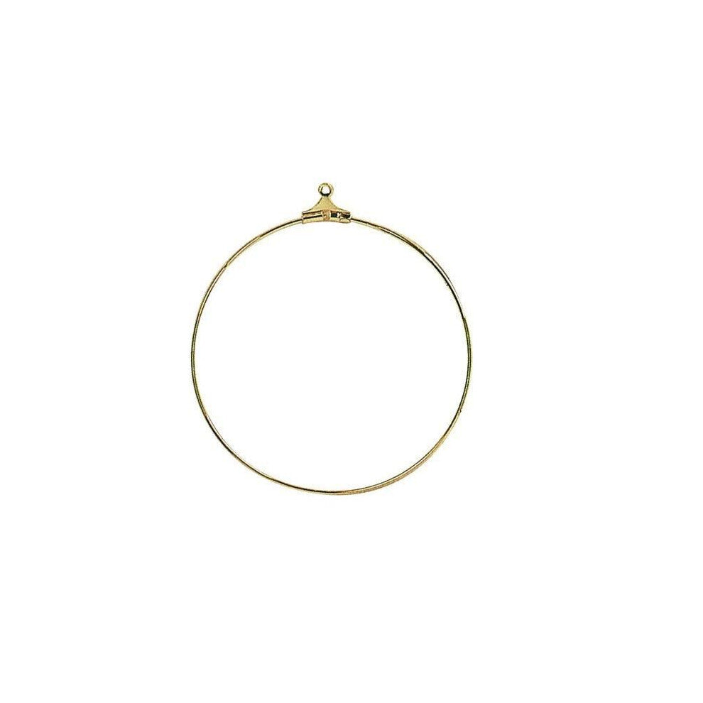 Earrings - Hoops 50 mm - Gold - Metal