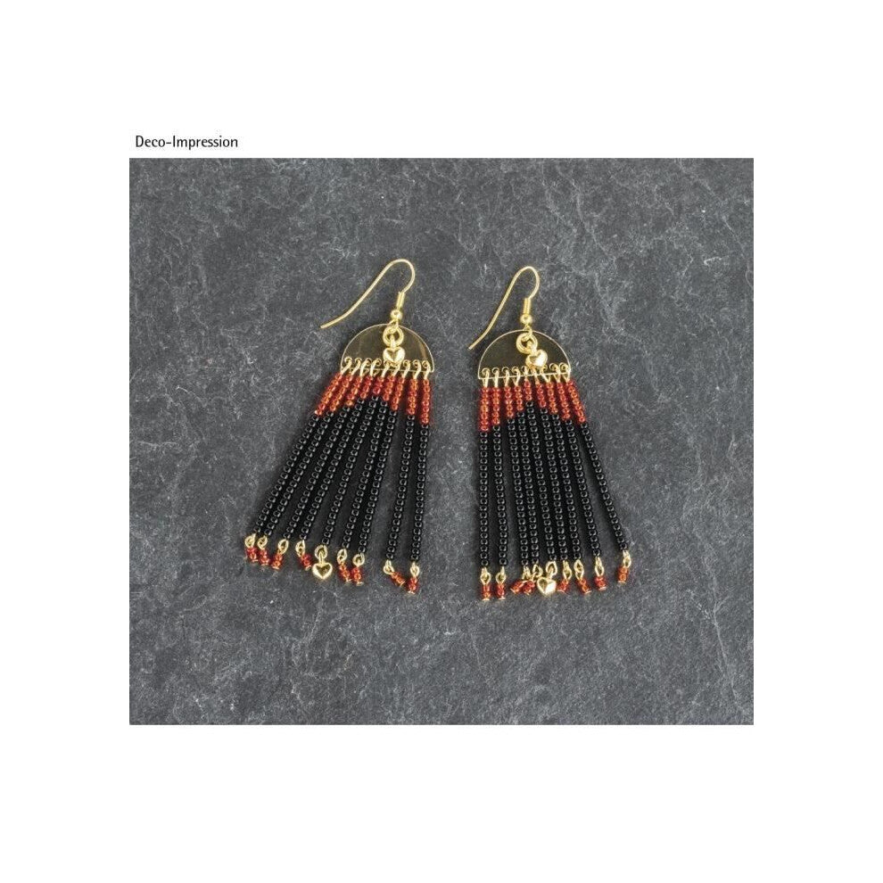 Metal Mini-Pendants Heart, gold, 7x5mm, set of 6 pieces