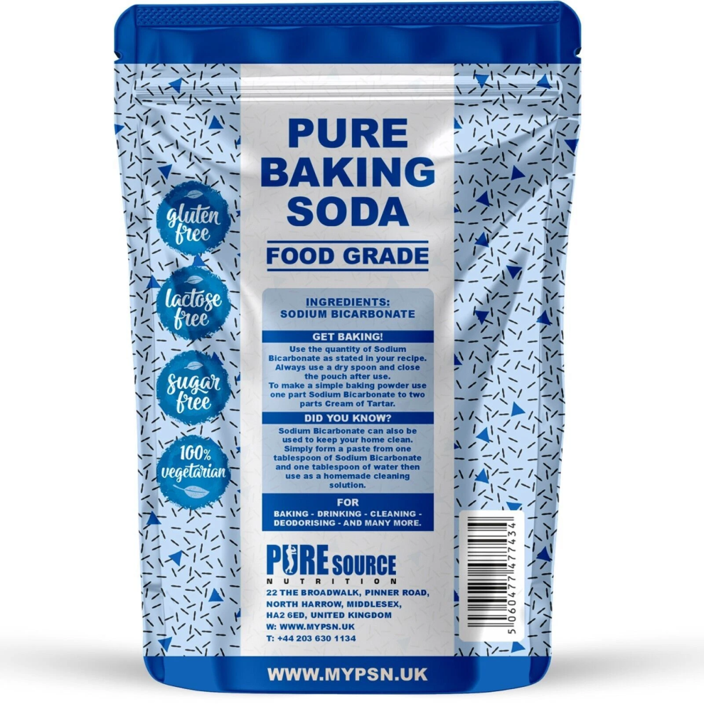 Baking Soda 1KG Food Grade Sodium Bicarbonate Soda Bi Carb Fine Bicarb Powder