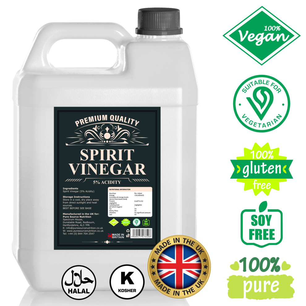 White Spirit Vinegar 5 Litres Pickling - Cooking - Marinating - Cleaning