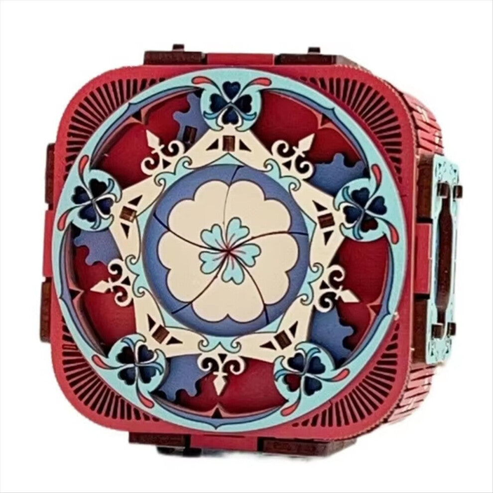 3D Wooden Puzzle Music Box with Jewelry Storage, Miniature Model Kit