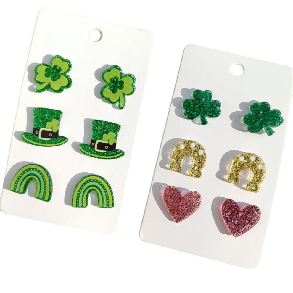 . 'S Day Glitter Hat Green Women Earrings Women Gift