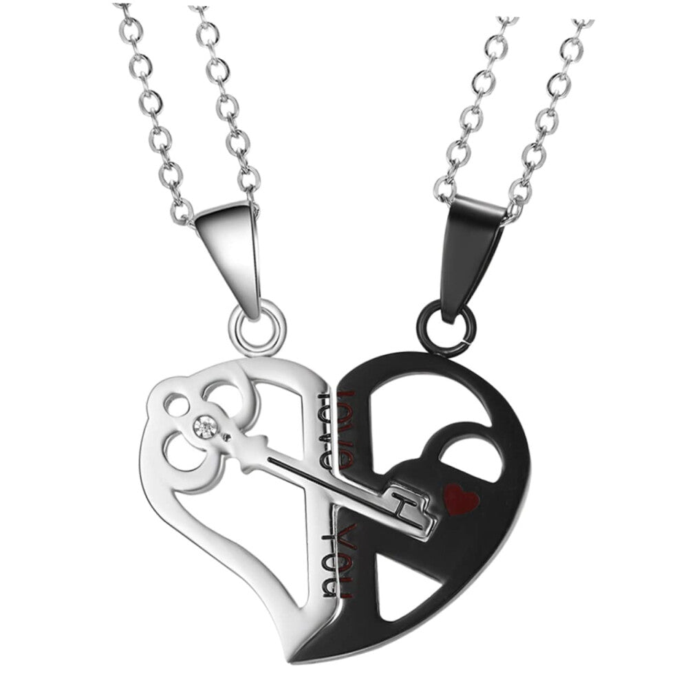 Heart Puzzle Design Jewelry Set for Valentine's Day - Romantic Matching Pieces for Special Occasions, Durable Craftsmanship
