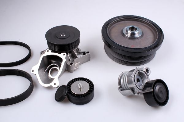Water Pump + V-Ribbed Belt Kit HEPU PK04870