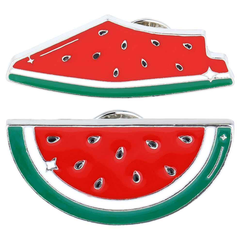 2 Pcs Watermelon Pin Badge Shawl Cardigan Clips Brooch Miss