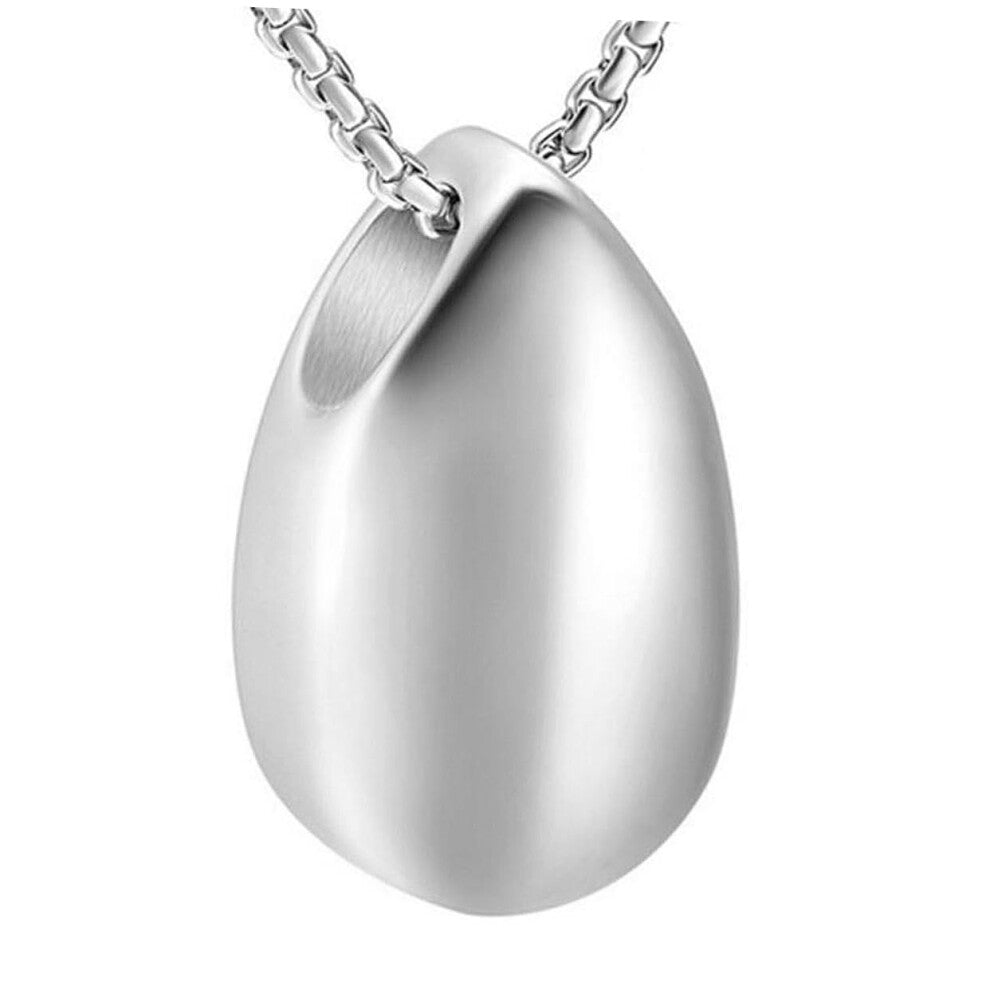 Water Waste Pendant Necklace Urn Pendant Jewelry Silver Cremation Keepsake Necklace for Ashes Petite Drop Urn Design