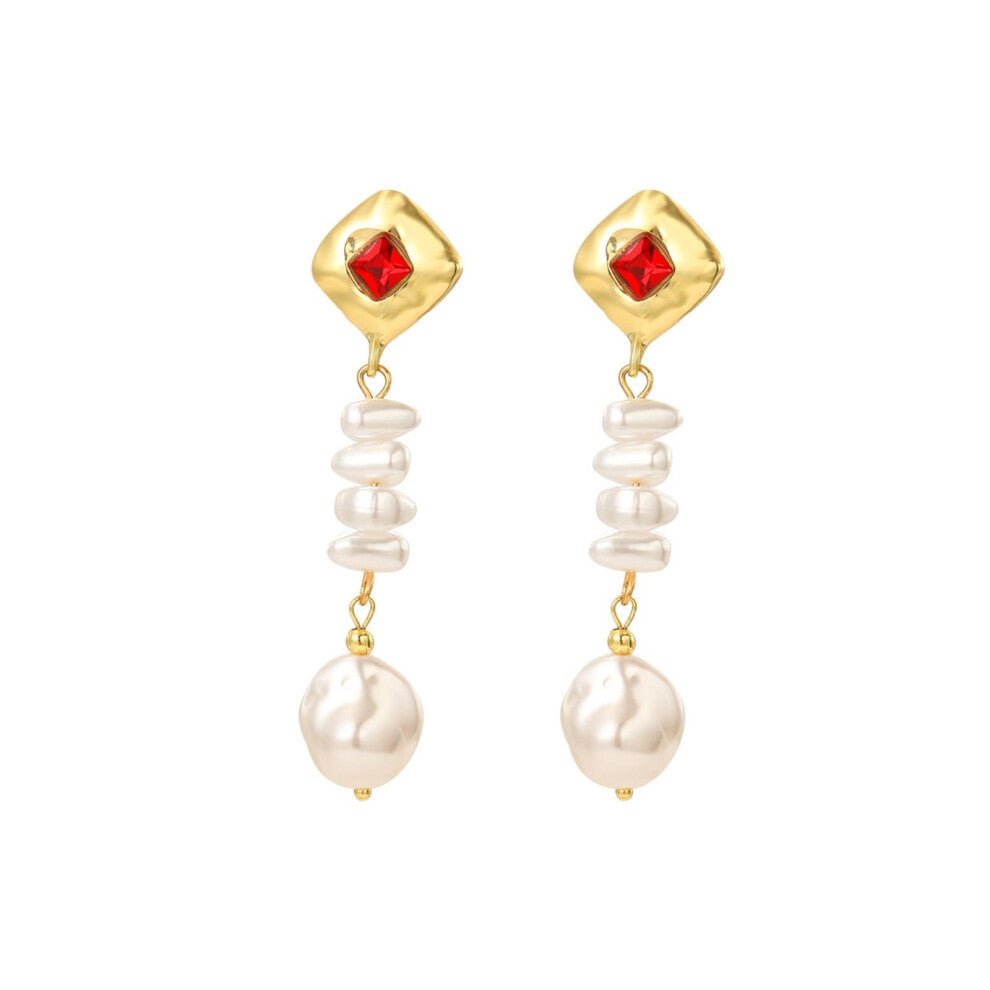 Pearl Earrings for Women, Large Drop Statement Earrings, Fashion Bridal Wedding Jewelry, Evening Wear Accessories