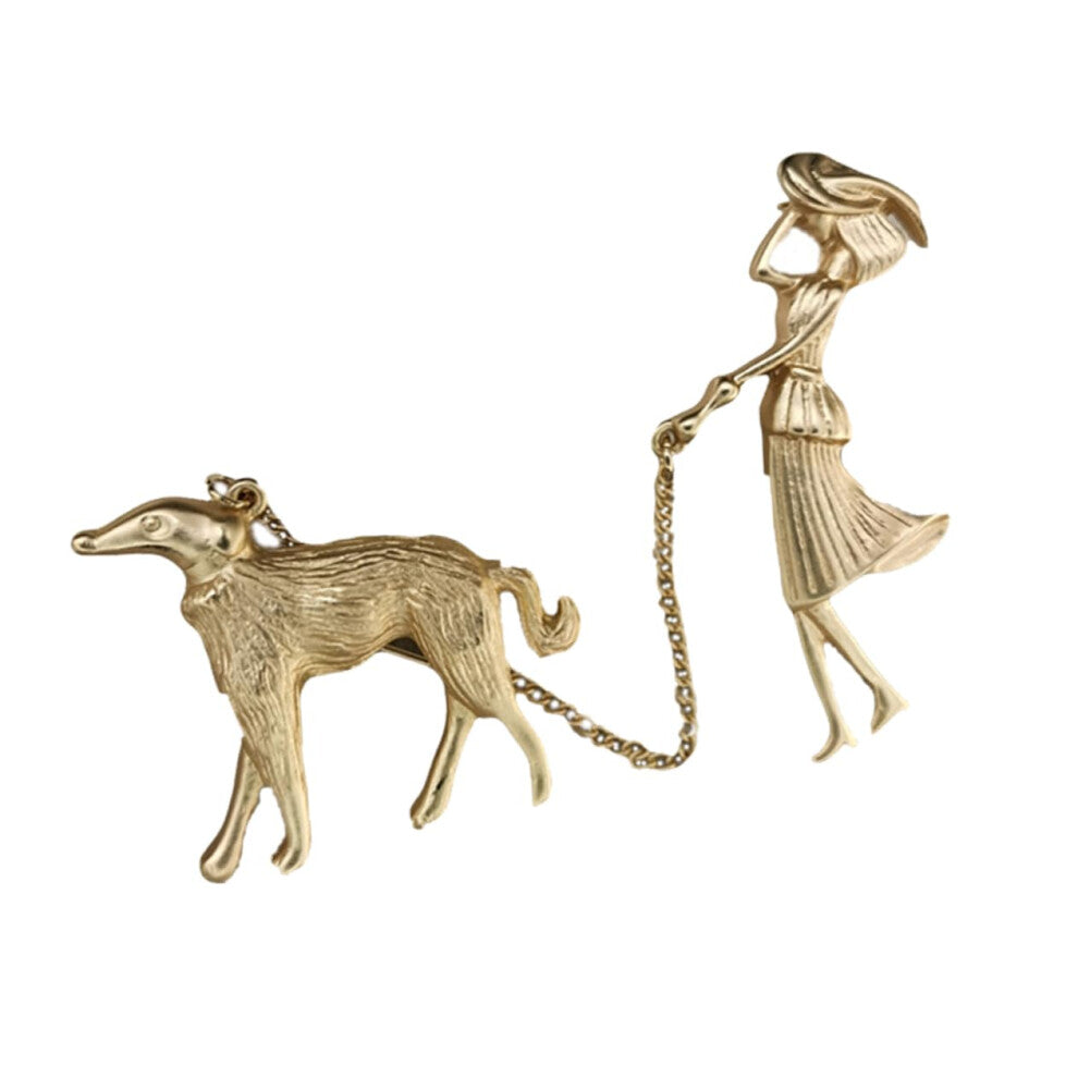 Dog-Themed Alloy Brooch for Women, Stylish Pin for Casual and Formal Wear, Versatile Design for Blouses and Outfits
