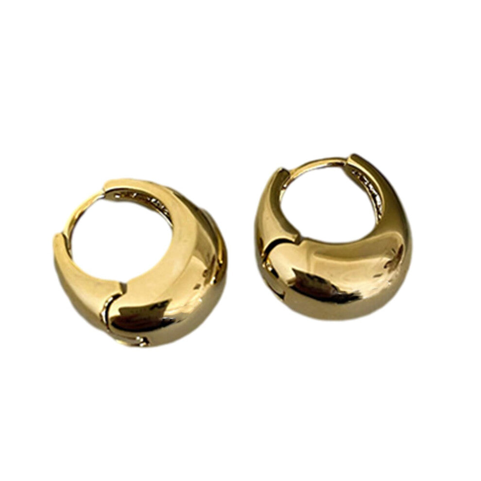 Geometric Round Earrings Metal Piercing Vintage Simple Hoops Gold Color Fashion Jewelry for Women