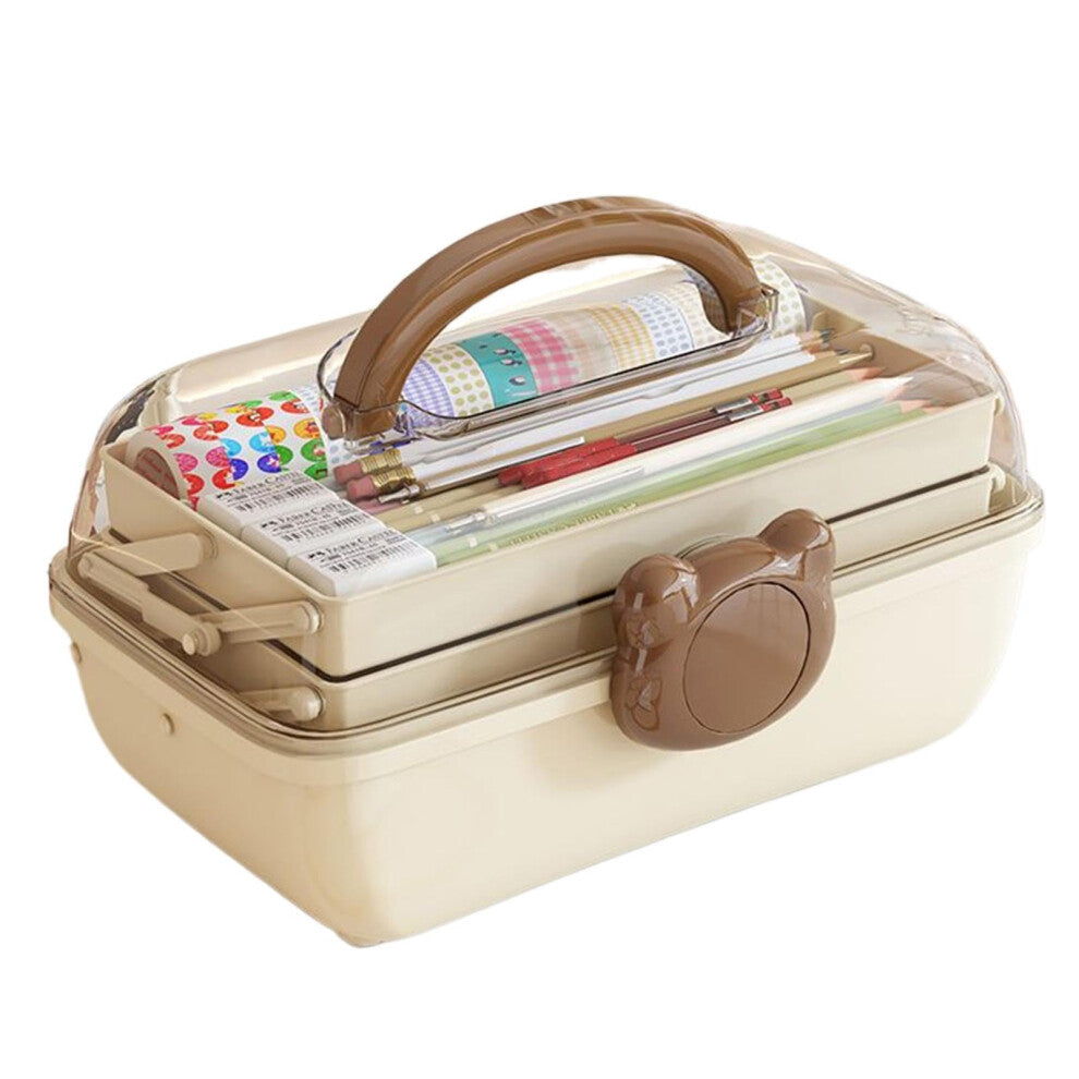 Jewellery Box for Girls, Three Layer Hair Scrunchie Organiser, Foldable Kids Accessories Storage, Toy Jewellery Holder