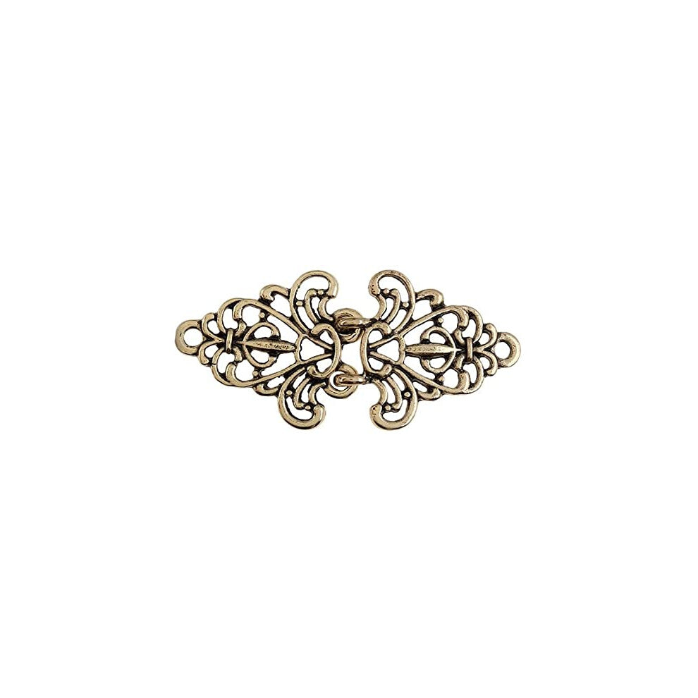 Cape Closure Flower Decorative Vintage Cardigan Clips for Women, Metal Bronze Clips, Ideal for Girls' Fashion