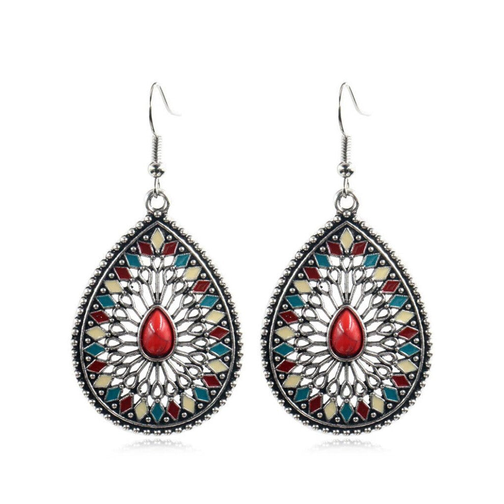 Chandelier Earrings for Women Bohemian Aesthetic Jewelry Drop Hoop Earrings Daily Wear Accessories in Gold and Silver
