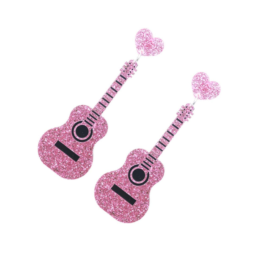 Classic Guitar Earrings for Women Hypoallergenic Ear Jewelry Stylish Earbuds for Multiple Piercings in Unique Design
