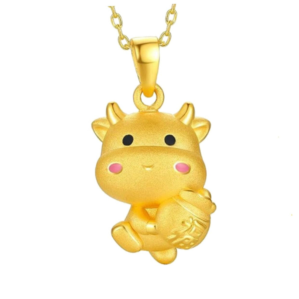 Cute Cow Pendant Charms Jewellery for Women, Metal Cow Shape Necklace and Bracelet Charms, Golden DIY Accessories