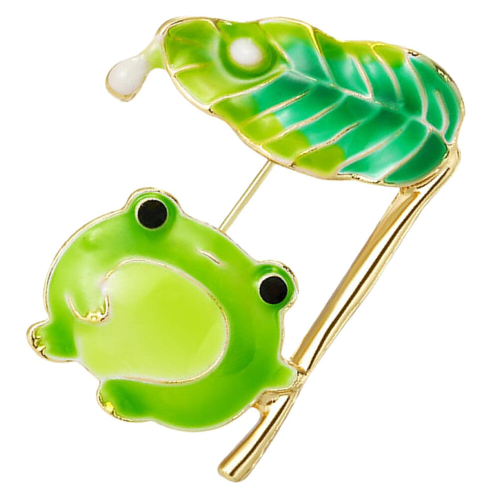 Frog Brooch Jewellery Pin for Women, Pink Alloy Novelty Animal Brooch, Scarf and Hat Pin, 1 Inch Clothing Accessory