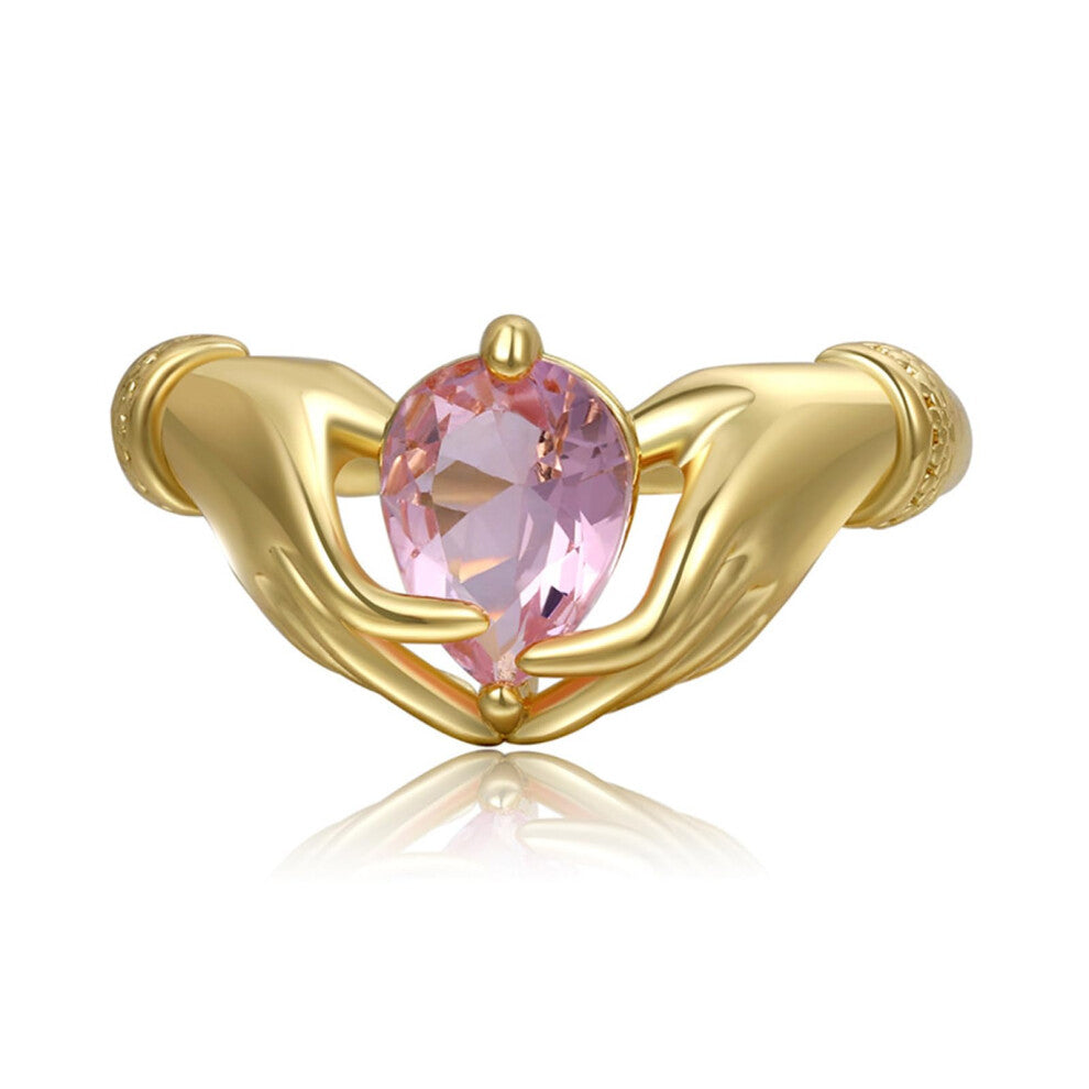 Modeschmuck Engagement Ring for Creative Couples, Zircon, Trendy Design, Simple Style, Party Jewelry for Women and Girls