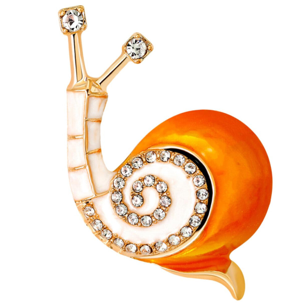 Creative Snail Brooch for Women and Men - Versatile Orange Decoration for Clothing, Bags, and Accessories