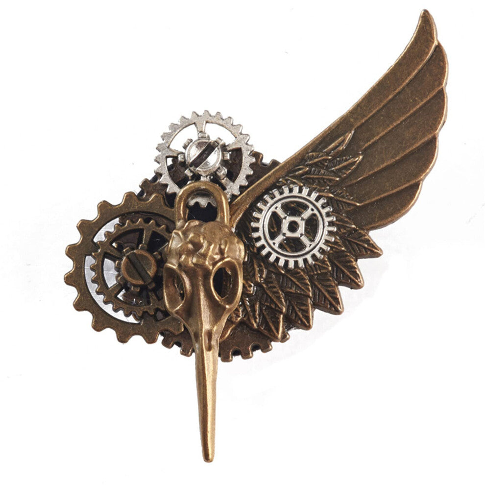Steampunk Brooches for Men Vintage Gothic Pin Retro Design Antique Style Jewelry Accessories