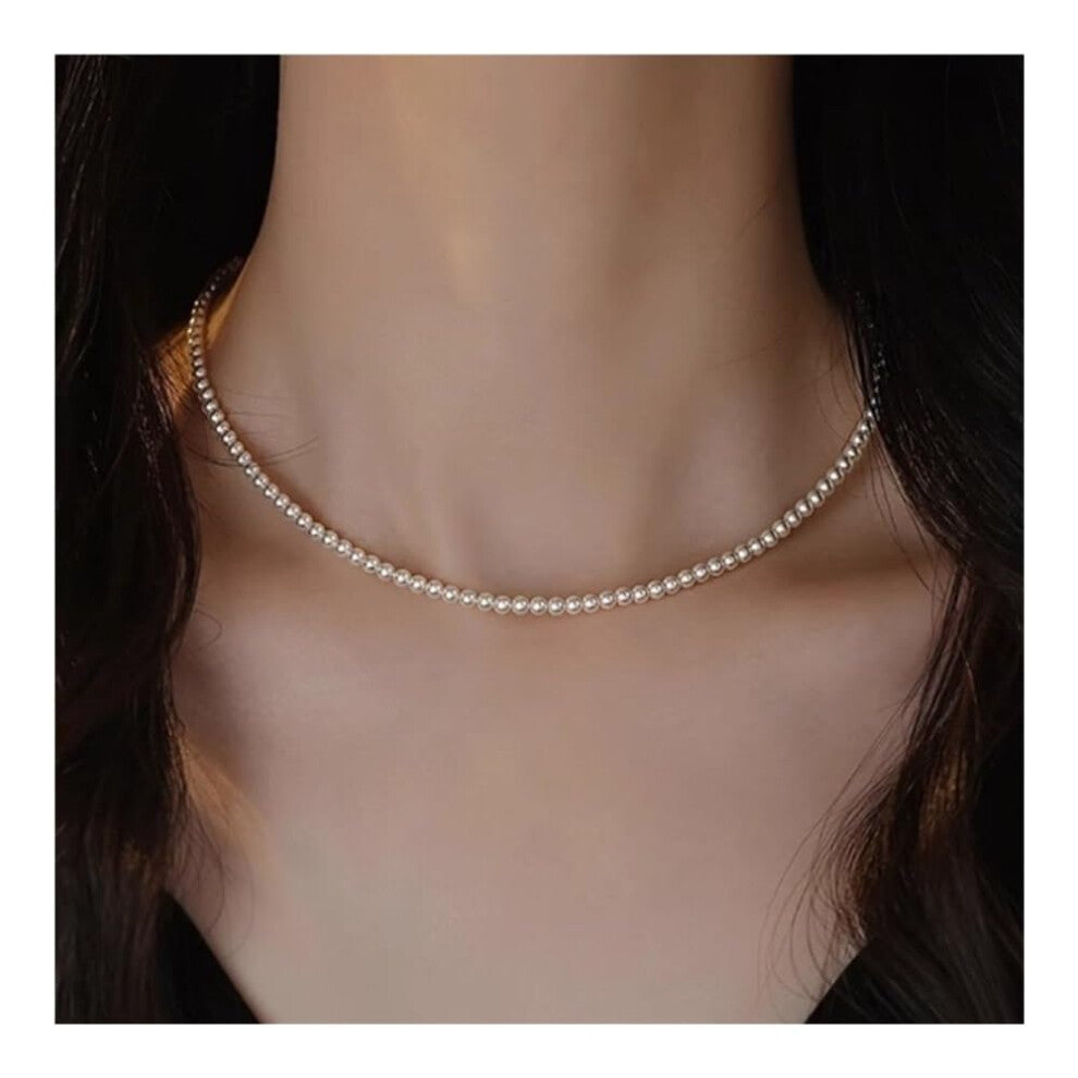 Pearl Necklace for Women, Delicate Collarbone Chain, Gift-Ready Jewelry, Elegant Design, Adjustable Length