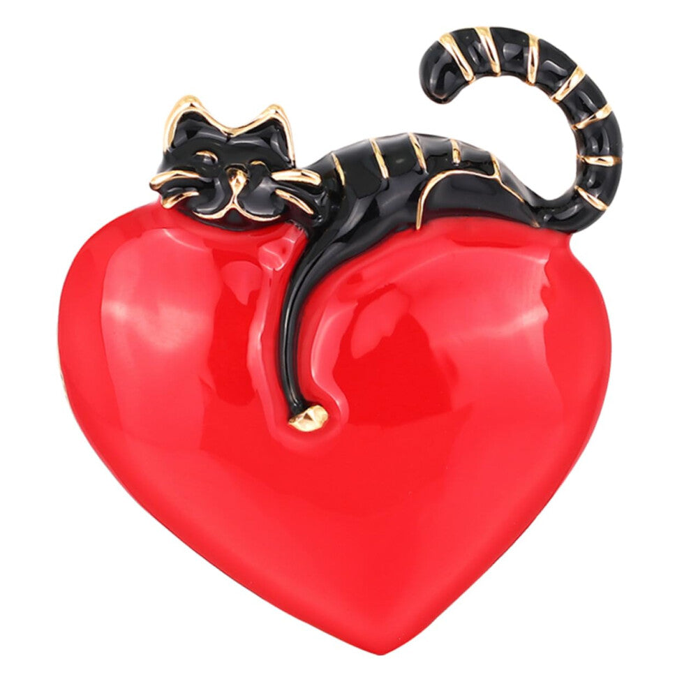 Cat Brooch Funny Cartoon Animal Brooch Creative Badge for Ladies Fashion Accessories Collar Pin Ornament