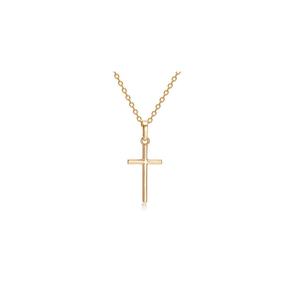 Christian Jesus Necklace Gold Silver Long Chain Simple Pendant for Men Women Religious Jewelry Accessories