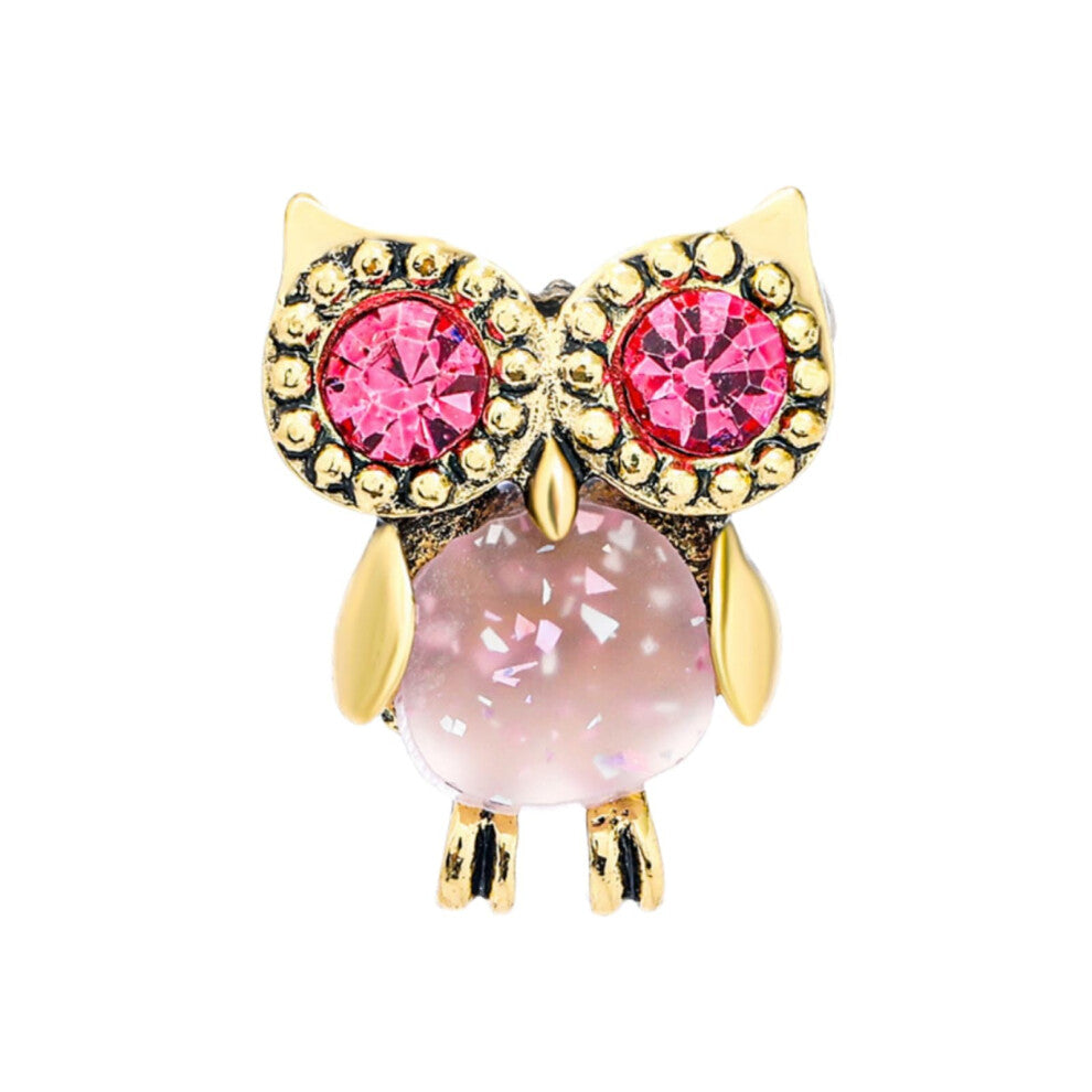 Vintage Owl Brooch for Women, Gold Color Cardigan and Suit Accessory Pin, Elegant Jewelry Gift, Unique Design