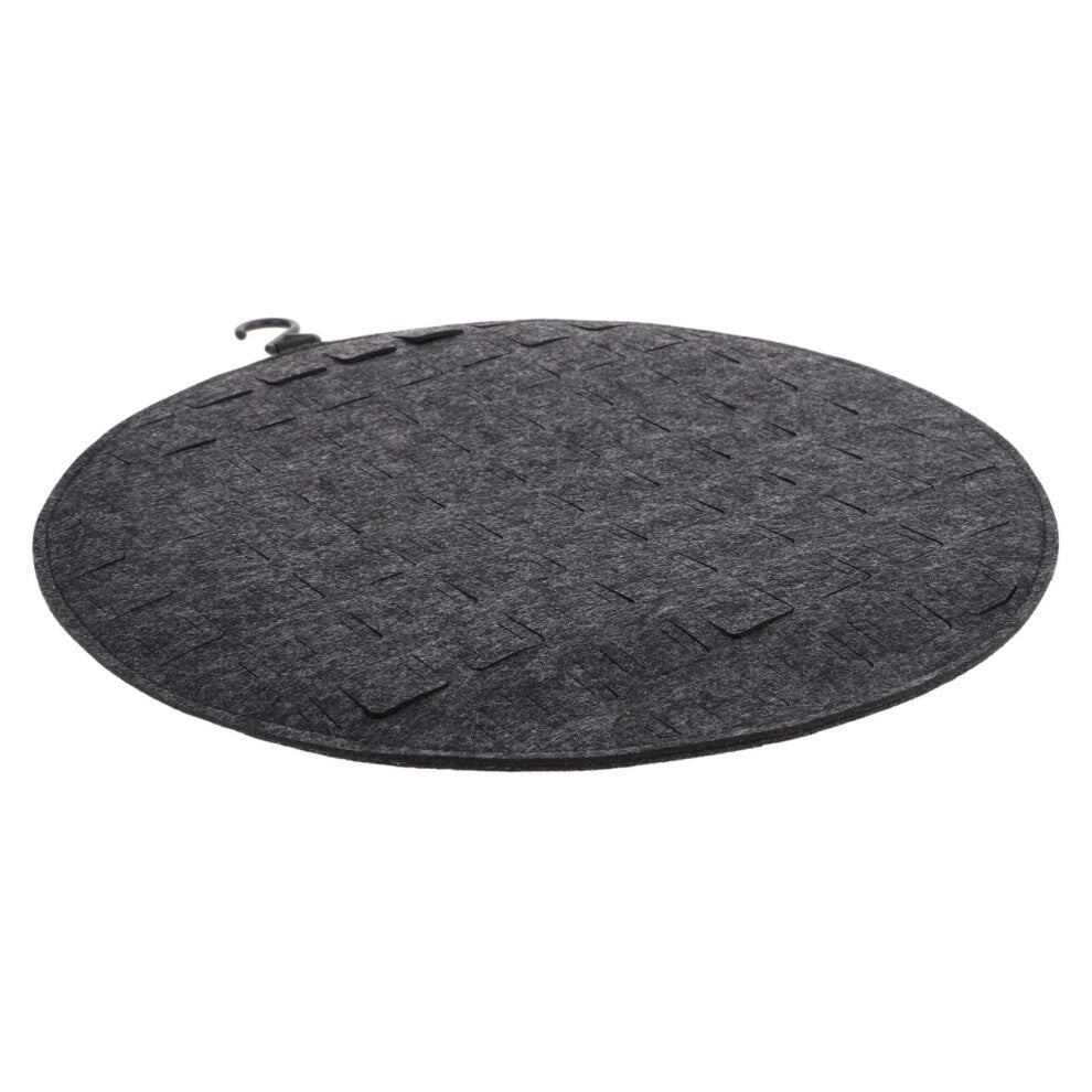 Jewellery Storage Bag for Brooches and Pins, Felt Organiser with Grey Color, Multi-Compartment Brooch Display Holder