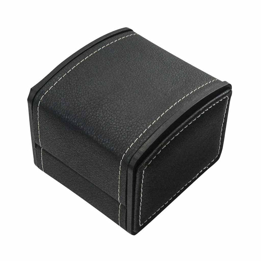 Faux Leather Watch Box with Pillow, Bracelet Stand and Holder in Black for New Watches and Accessories