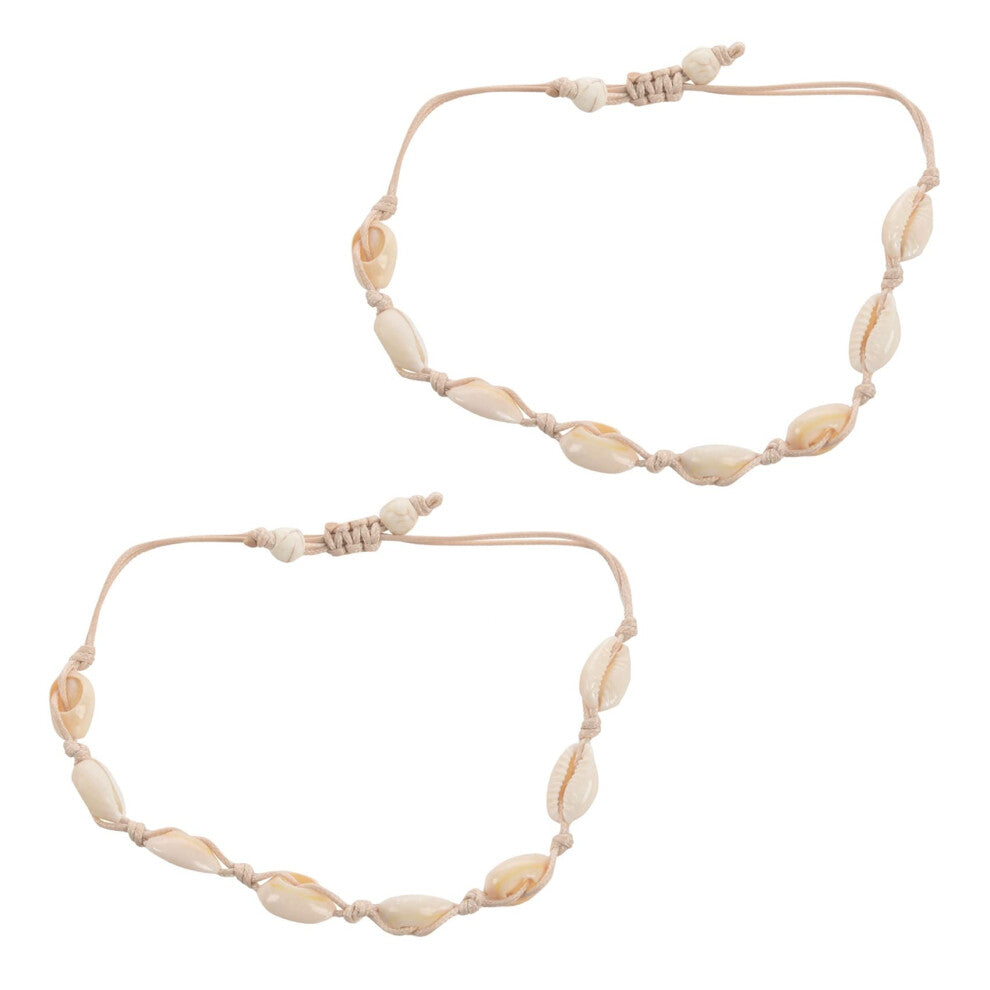 Foot Chain for Women White Bowl Foot Jewellery Summer Beach Ankle Bracelet Bohemian Accessories Leg Strap