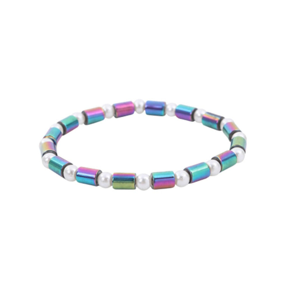 Magnetic Beaded Ankle Bracelet Adjustable Women's Foot Chain with Sequins Charm Accessories in Colorful Design