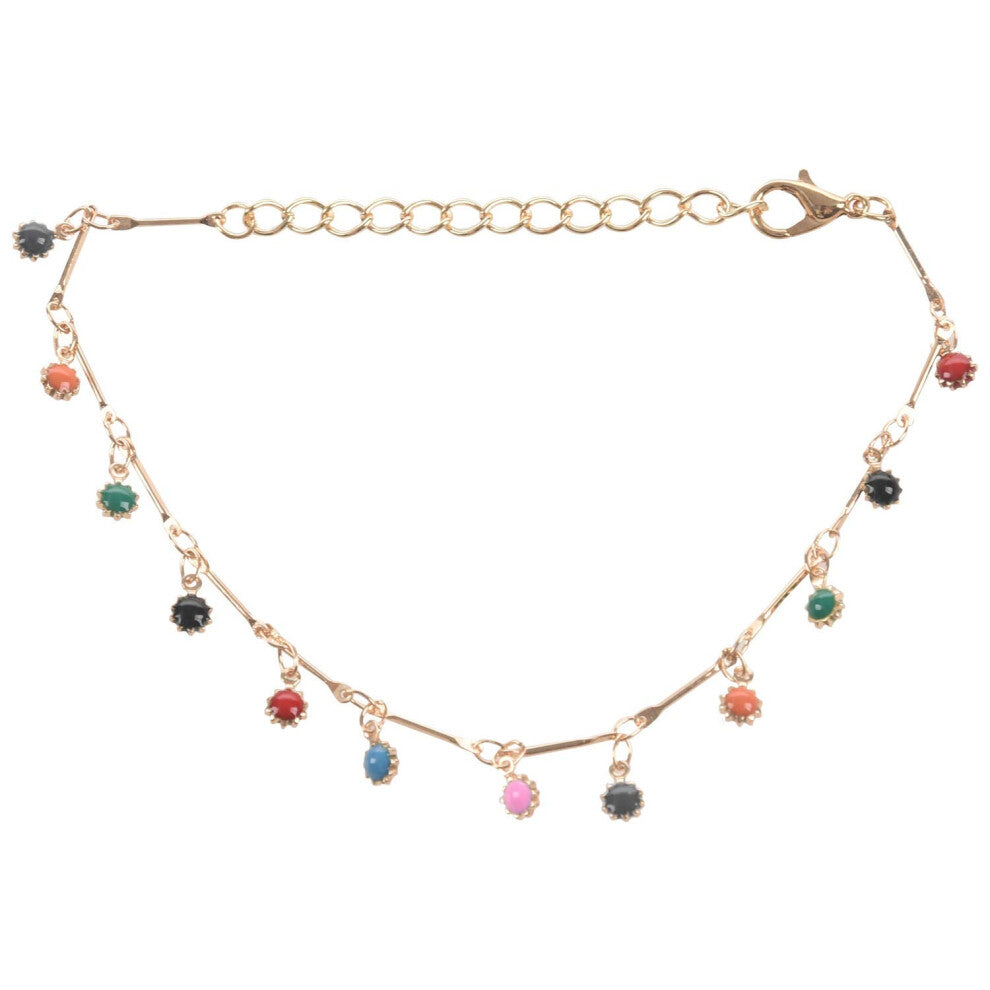 Foot Chain Jewelry for Women, Geometric Metal Beach Tassel Design, Coloured Foot Accessories for Fashionable Summer Style