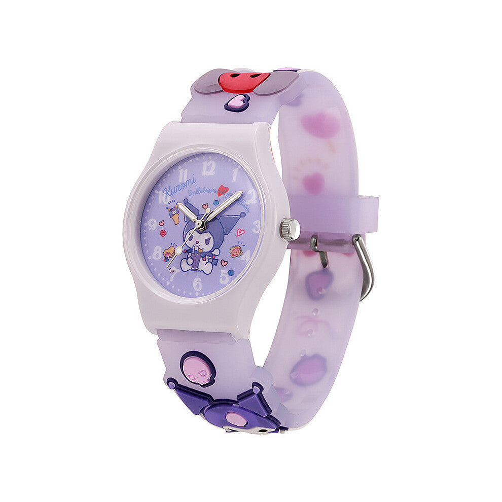 (Kuromi) Cartoon Character Sanrio Printed Watches Melody Kuromi Gifts Kids Wristwatch