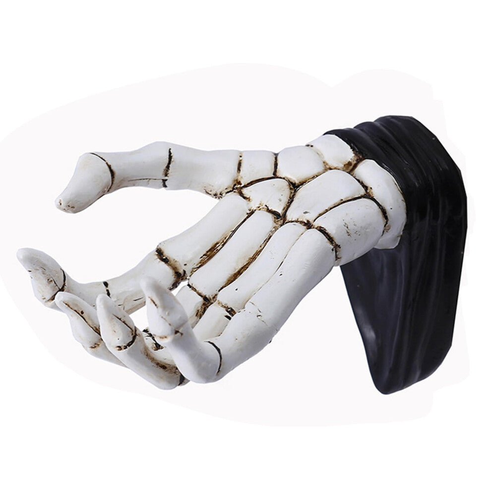 Fashionable Skeleton Hand Wall Organiser for Keys and Jewellery Storage - Decorative Home Accessory in Black and White