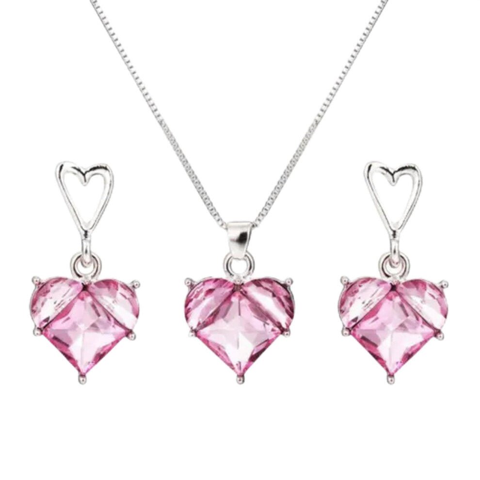 Choker Zircon Earrings Studs Jewelry Fashion Zircon Necklace Party Accessories for Women