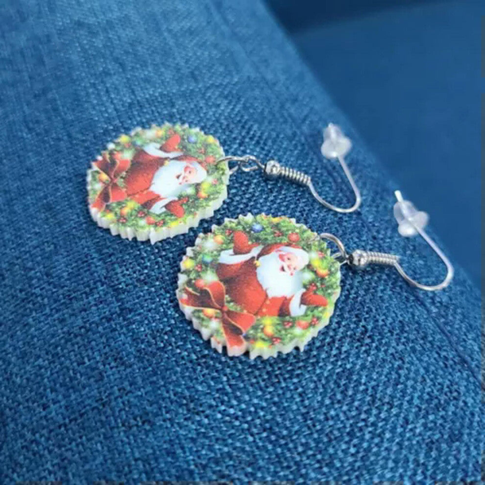 Christmas Earrings 6 Pairs Candy House Drop Earrings Festive Party Jewelry for Women Holiday Accessories