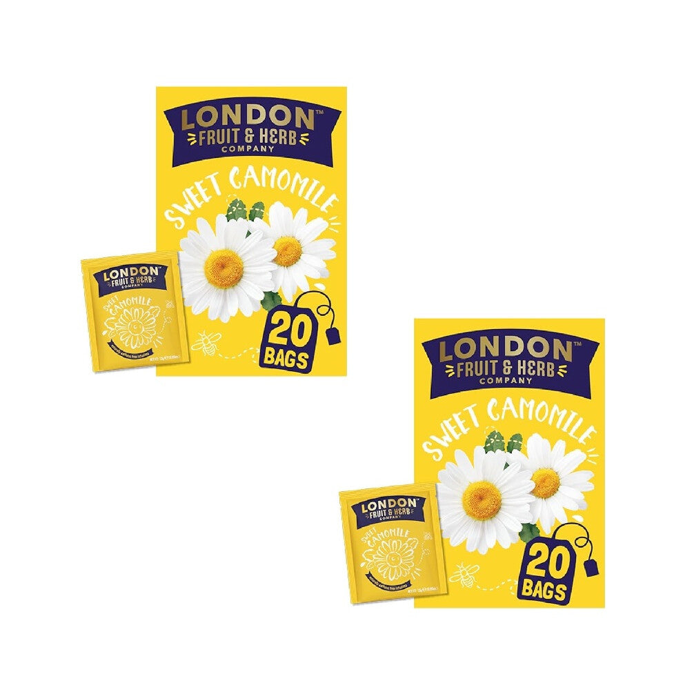London Fruit & Herb Co. Sweet Camomile - 20 Tea Bags Pack of 2
