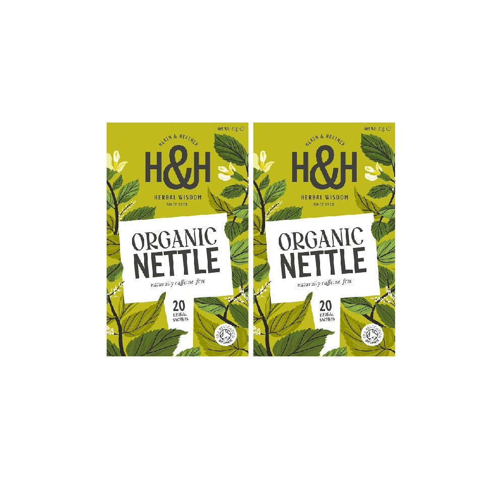 H&H Organic Nettle - 20 Tea Bags Pack of 2