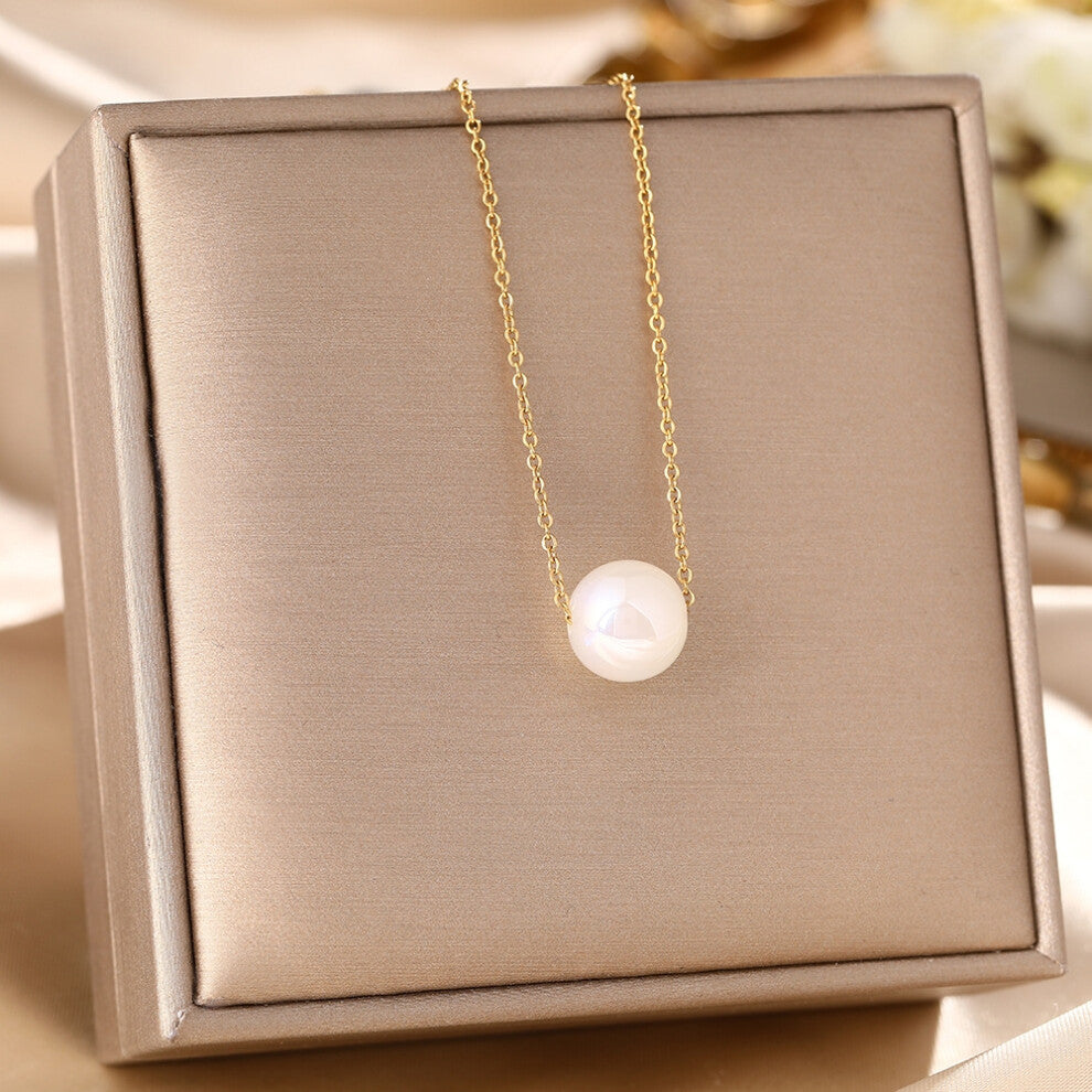 (G) A full-body titanium steel necklace, a fashionable and personalized 18K gold electroplated collarbone chain accessory for women