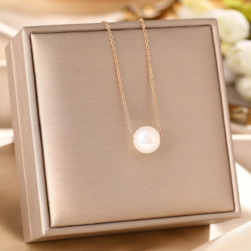 (H) A full-body titanium steel necklace, a fashionable and personalized 18K gold electroplated collarbone chain accessory for women