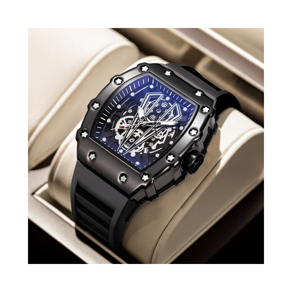 (The 808 wine barrel is black) Quartz watches for men, square sports watches for men