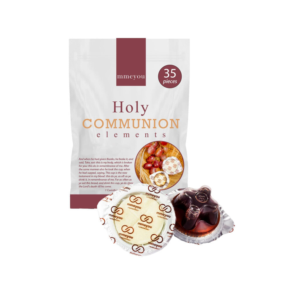Mmeyou Packaged Holy Communion Wafers Prefilled Communion Wine Mmeyou Communion Cups Wafer with Red Grape Juice - All in one packaged communion set.