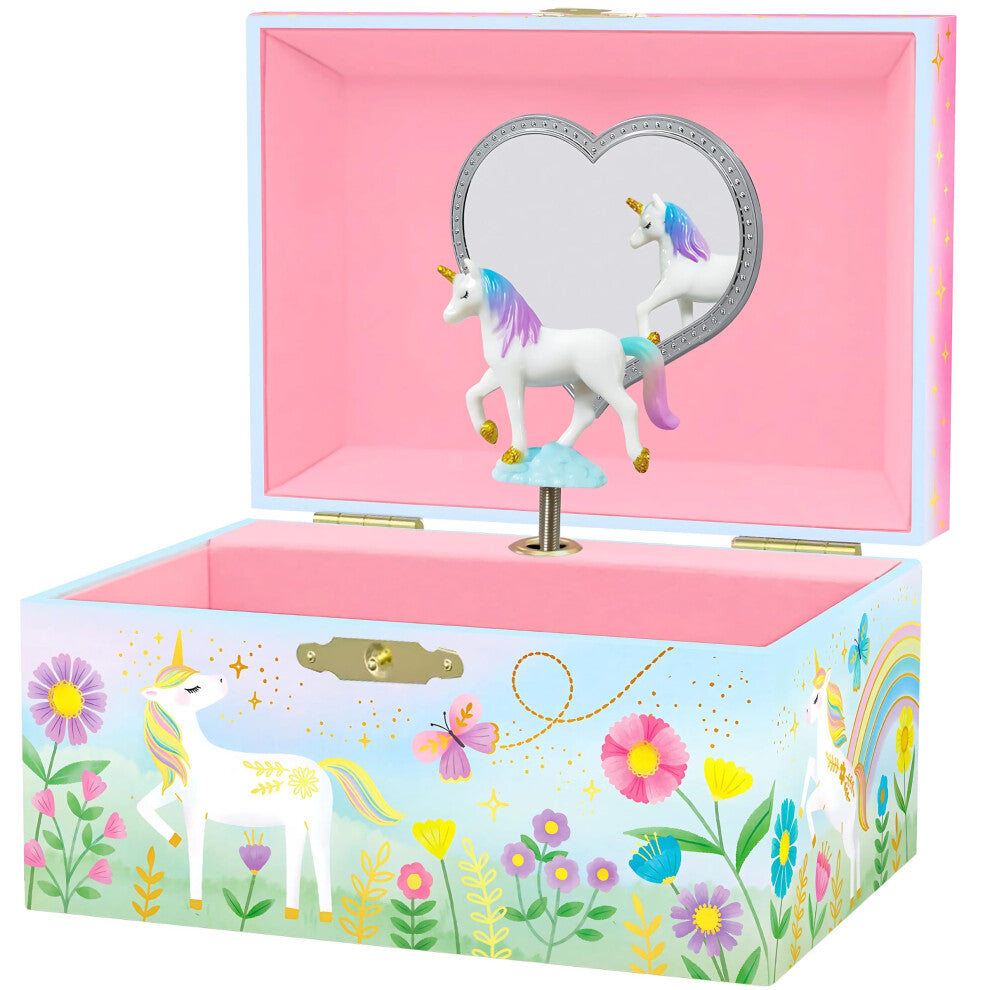 Musical Unicorn Jewellery Box - Girls Jewellery Box, Unicorn Gifts for Girls, Unicorn Toys for Girls Age 4-6, 15.2 x 11.8 x 8.9 cm