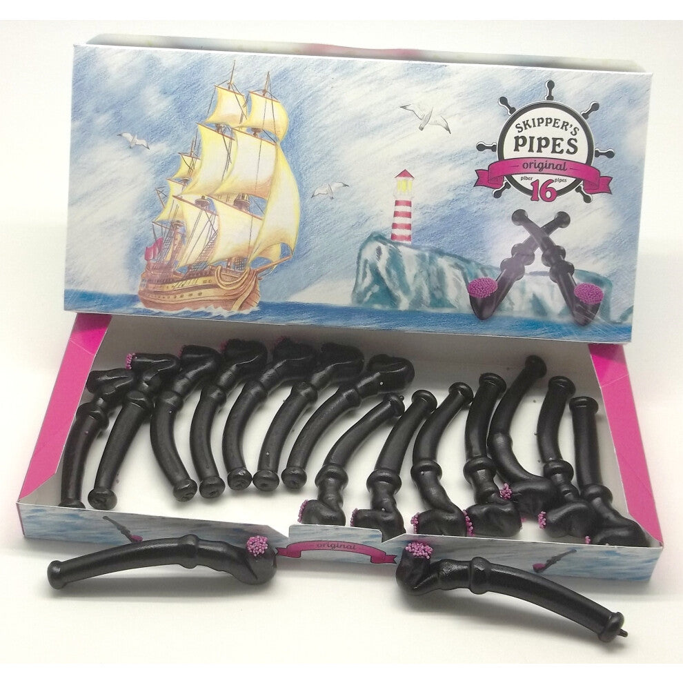 Skippers Liquorice Pipes - 16 Pipes - 272g (Pack of 2)