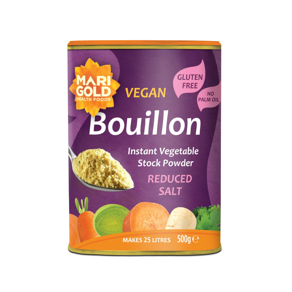 Marigold Vegan Bouillon Instant Vegetable Stock Powder Reduced Salt, 500g