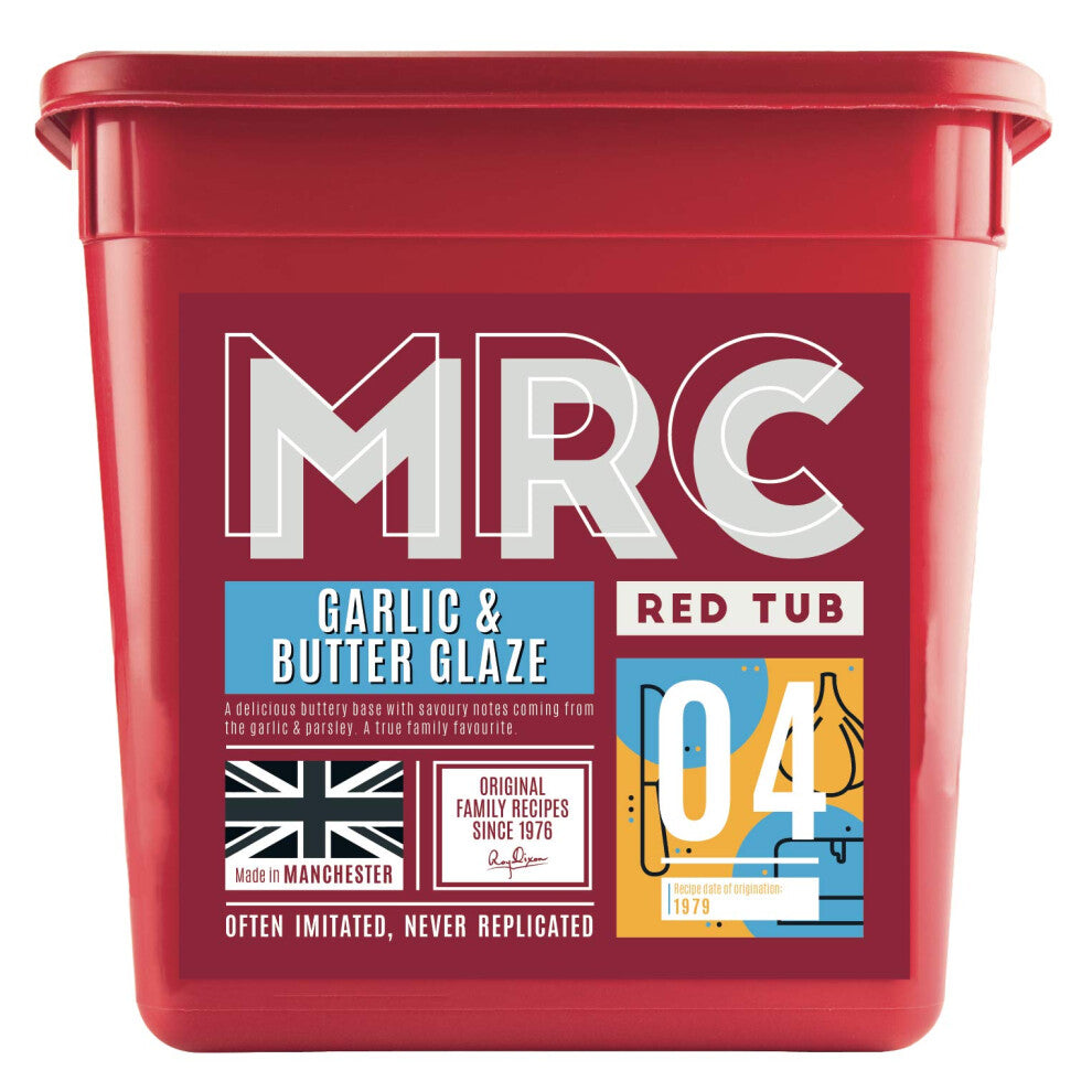 MRC Garlic Butter Glaze 2.5kg ? Garlic Powder Marinade for Roast Beef, Steal, Chicken, Pawns & Seafood ? Butter Base with Parsley & Garlic Seasoning