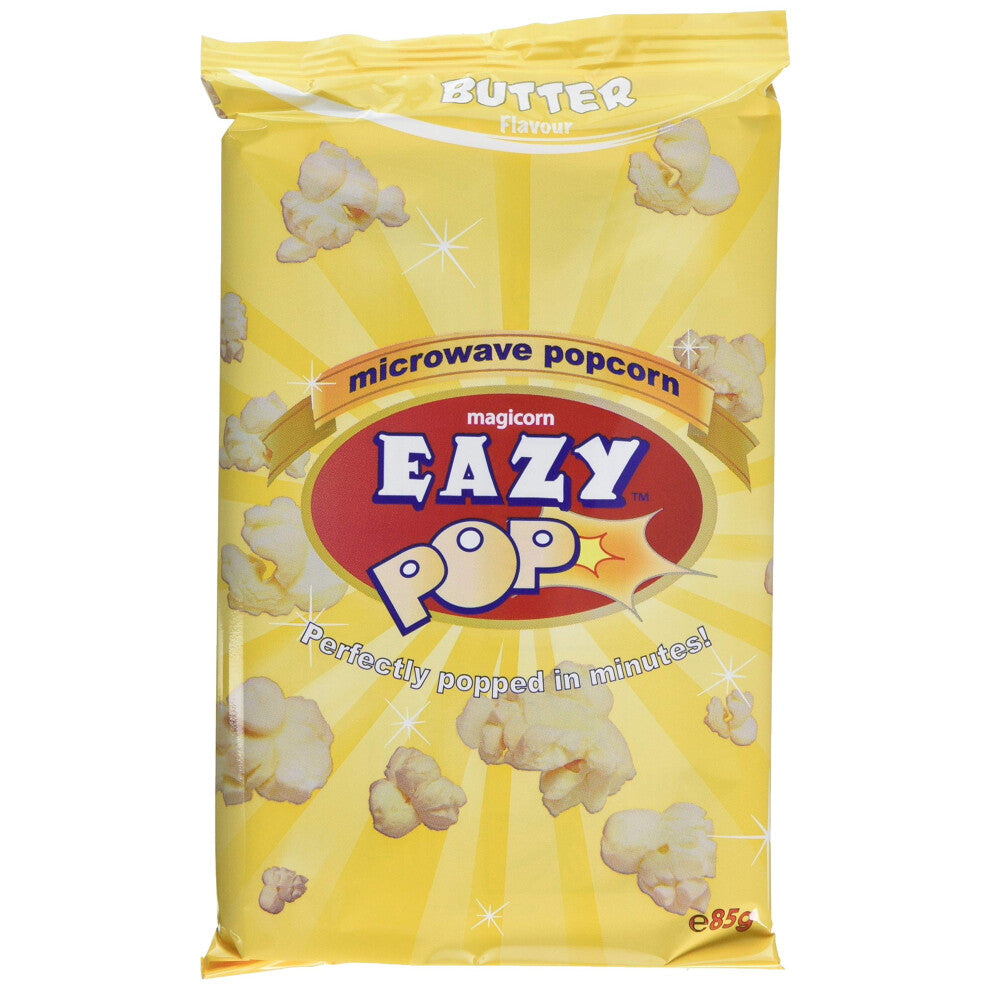 Eazypop Microwave Popcorn Butter Flavour 85g (Pack of 16)
