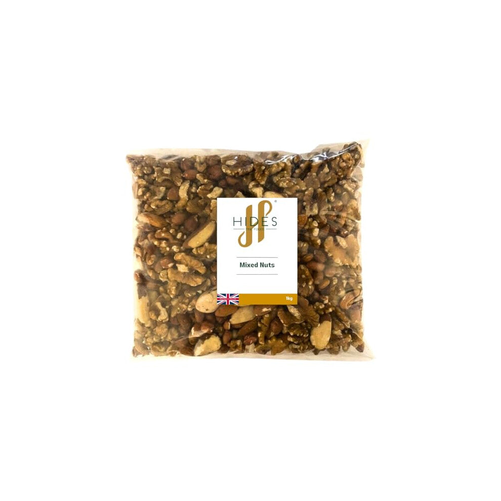 Hides Fine Foods - Mixed Nuts 1kg - GMO Free - Suitable for Vegetarians - Great for Baking - Flapjacks, - Breakfast - Granola - Trail Mix - Cooking -
